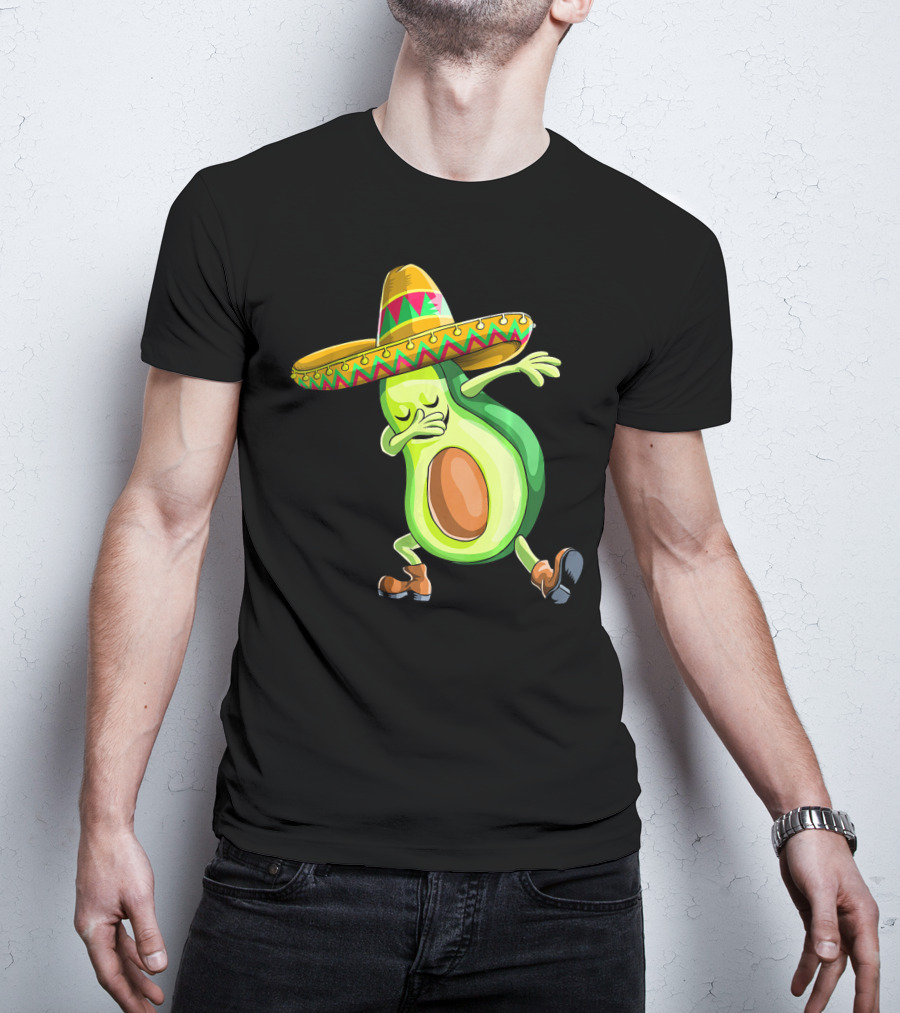 Cinco De Mayo Dancing Avocado With Sombrero T-Shirt