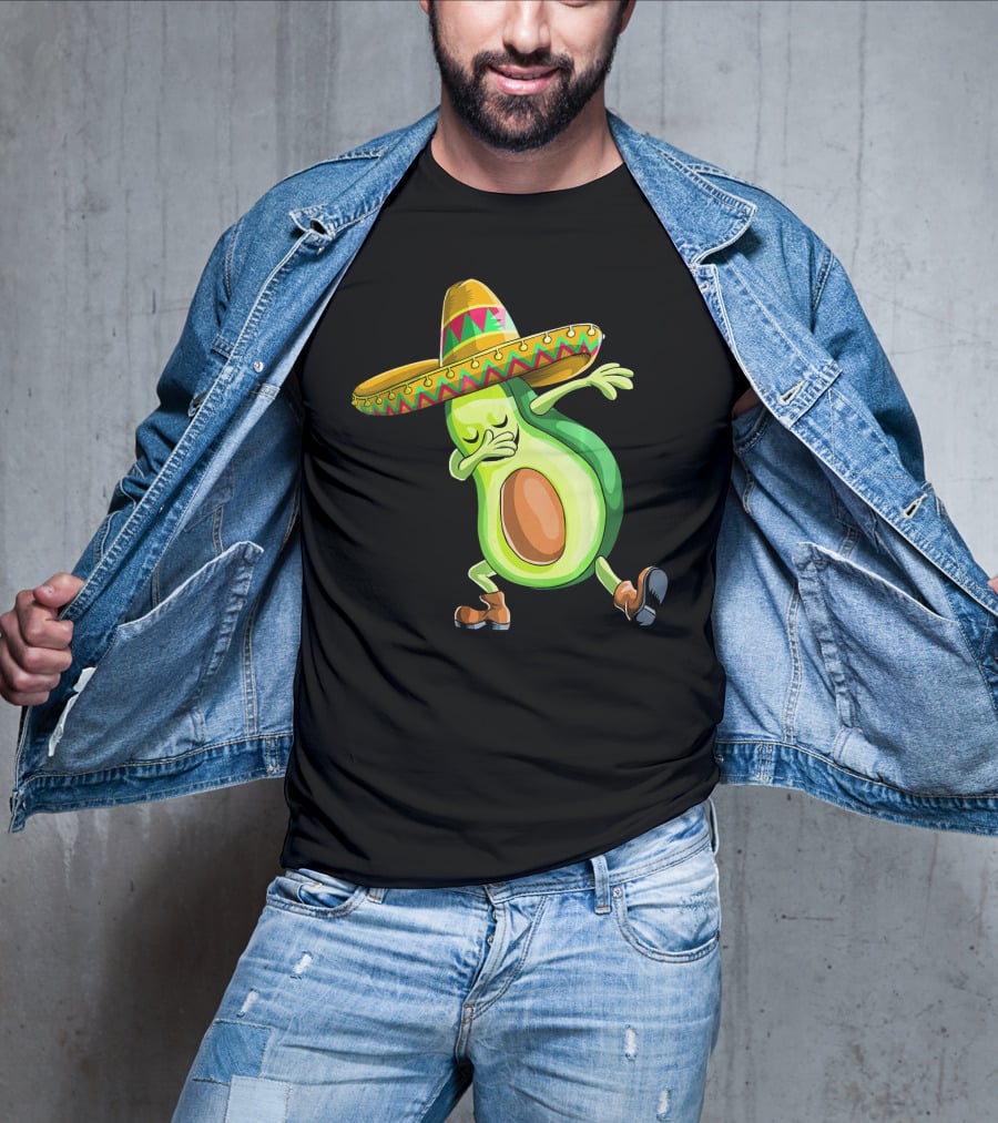 Cinco De Mayo Dancing Avocado With Sombrero T-Shirt