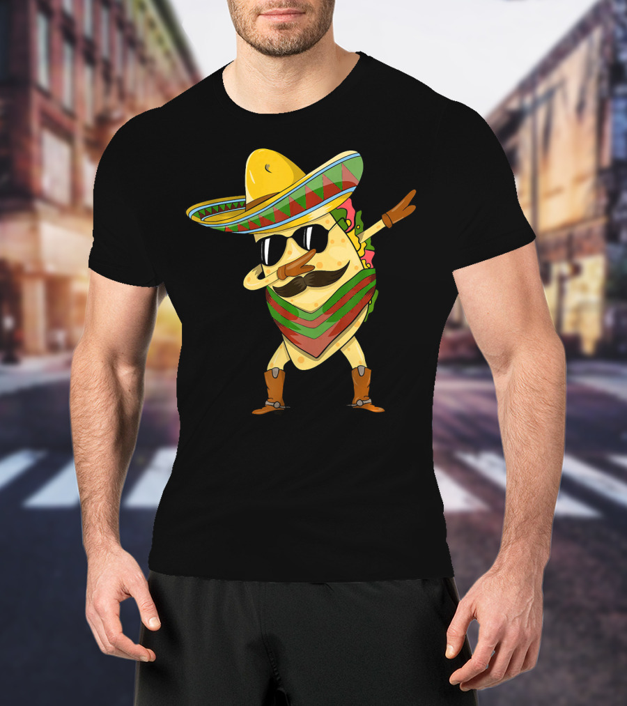 Dabbing Taco Sombrero Cinco De Mayo T-Shirt