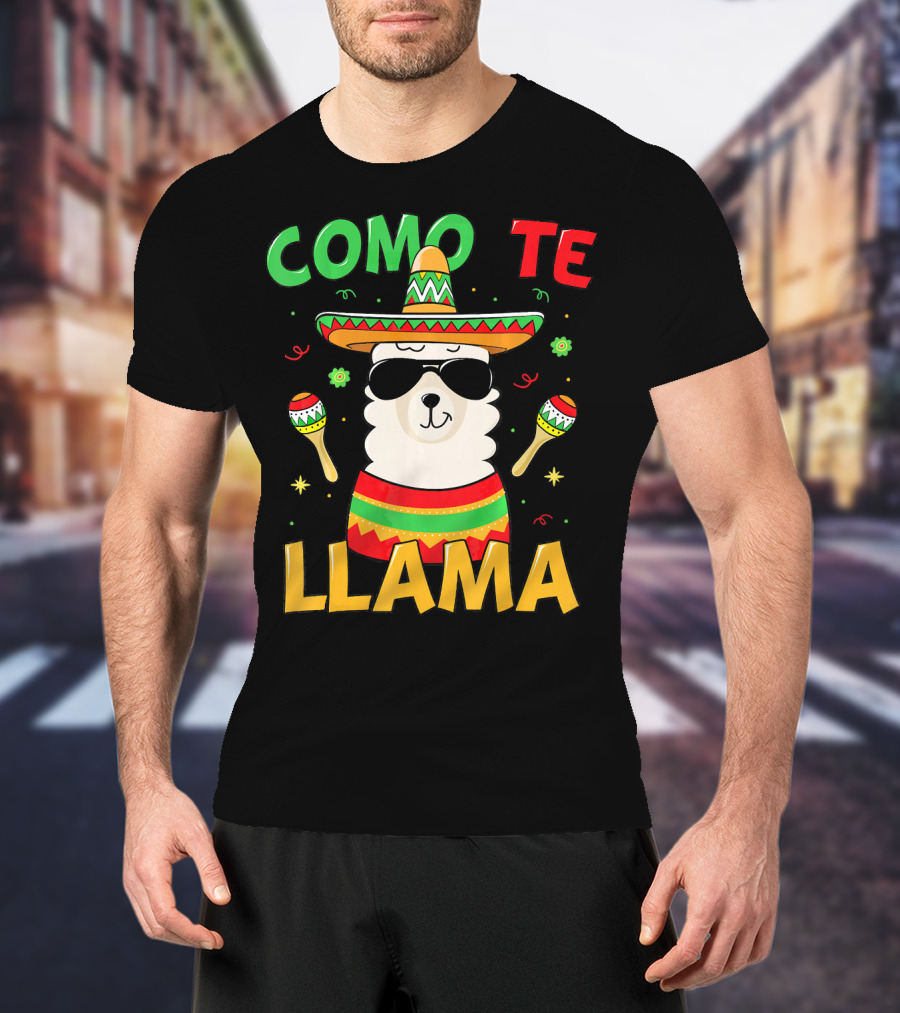 Como Te Llama Llama Cinco De Mayo No Prob T-Shirt