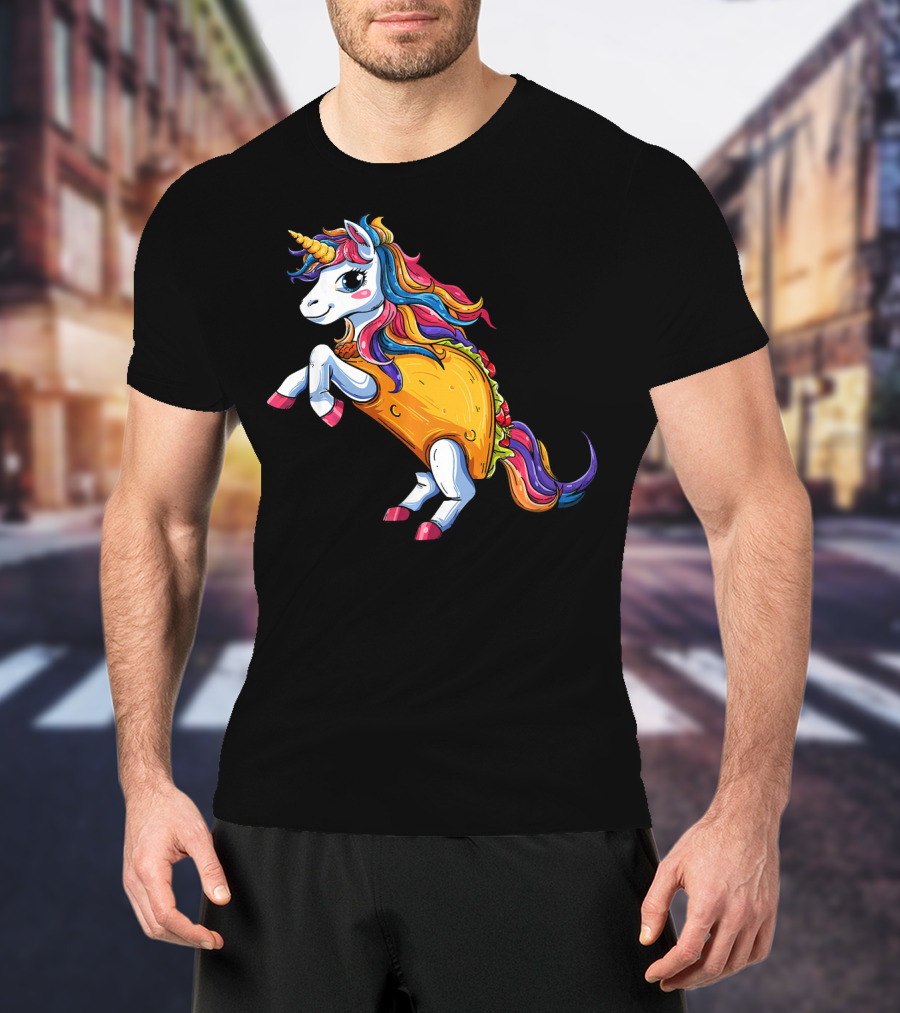 Unicorn Tacos Cinco De Mayo Rainbow Magic T-Shirt