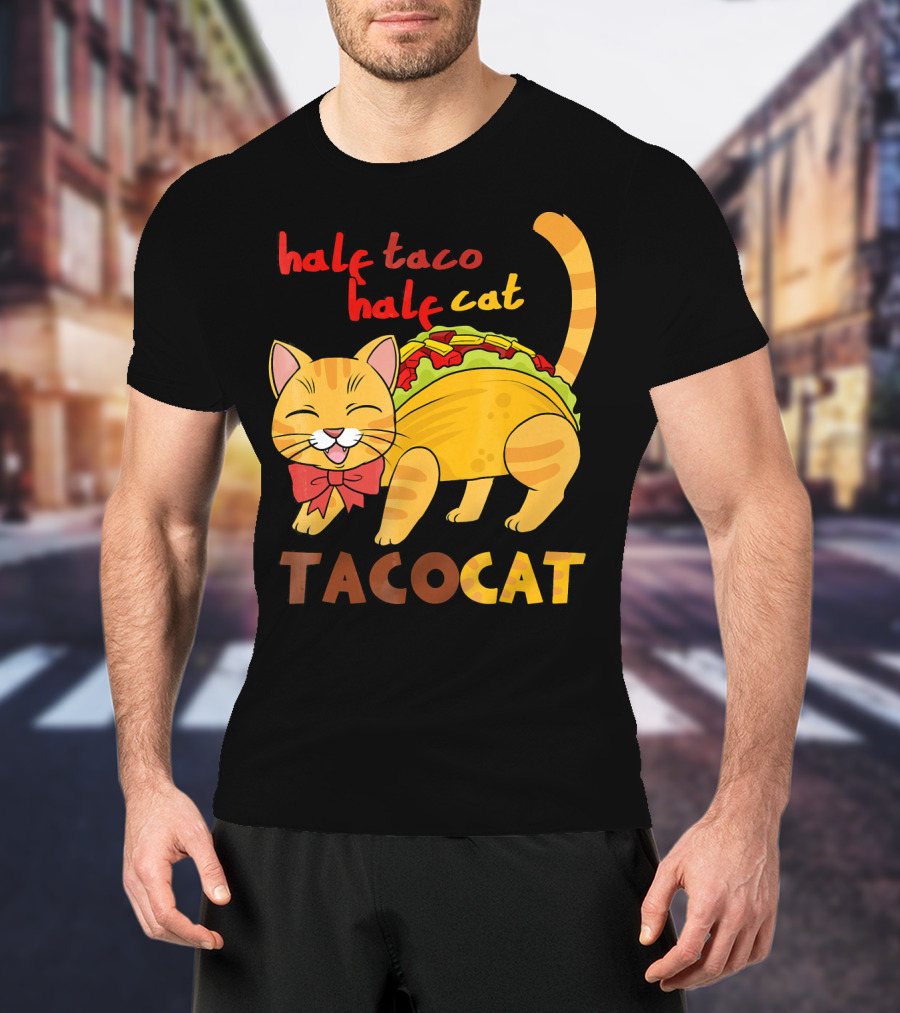 Half Taco Half Cat TacoCat Cinco De Mayo Taco T-Shirt
