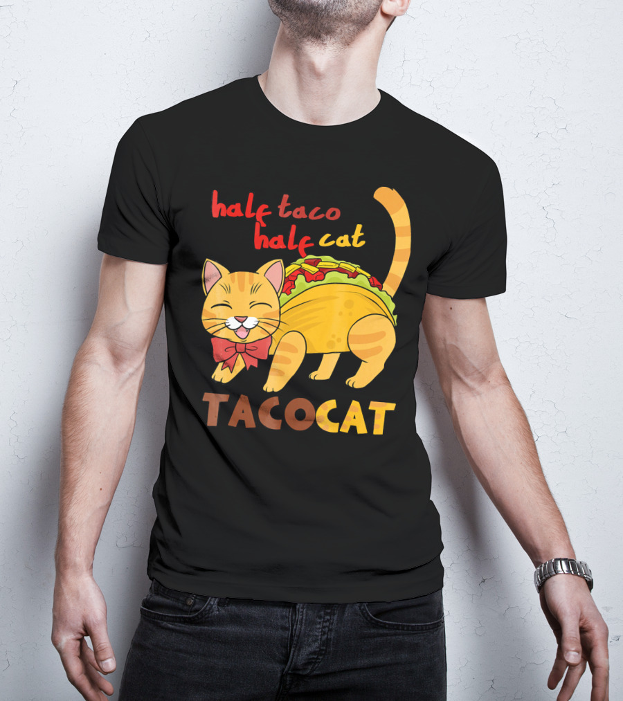 Half Taco Half Cat TacoCat Cinco De Mayo Taco T-Shirt
