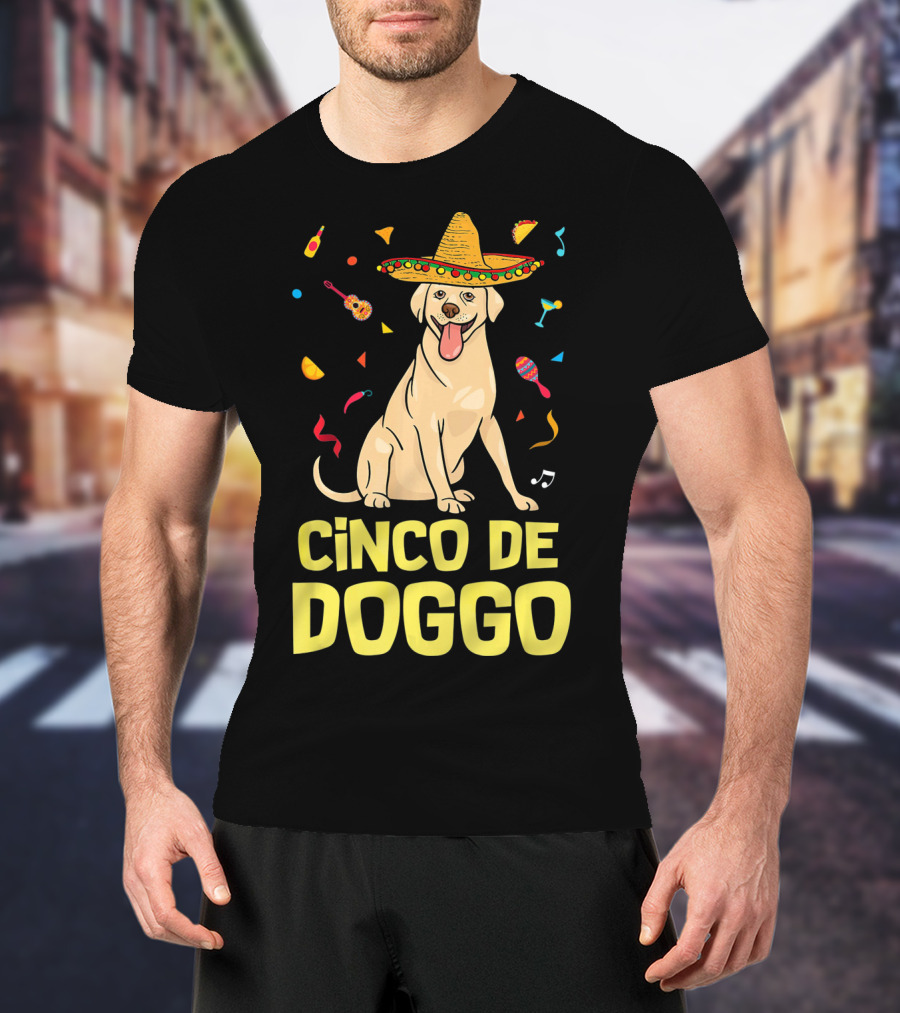 Cinco De Doggo Funny Taco Sombrero Labrador T-Shirt
