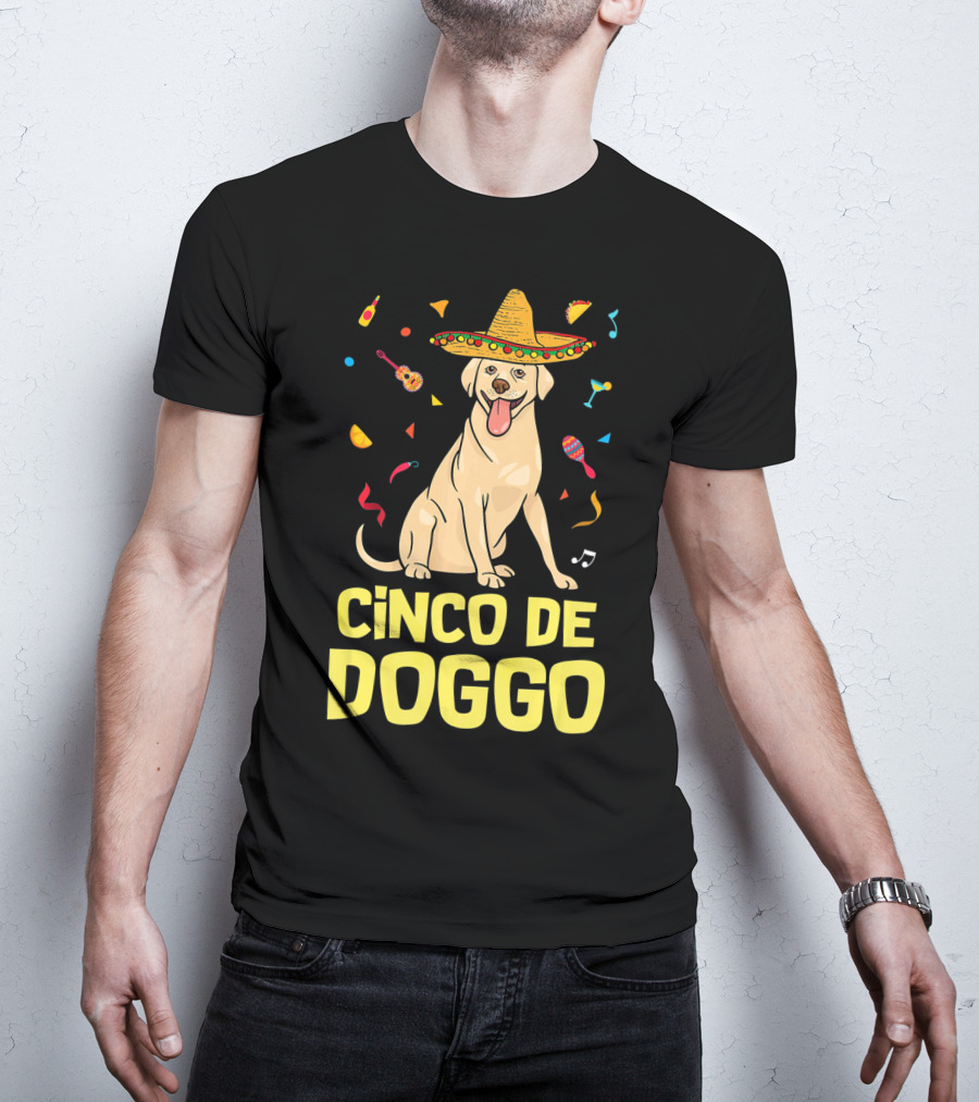 Cinco De Doggo Funny Taco Sombrero Labrador T-Shirt