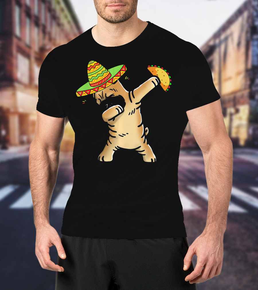 Cinco De Mayo Shar Pei Dabbing With Taco And Sombrero T-Shirt