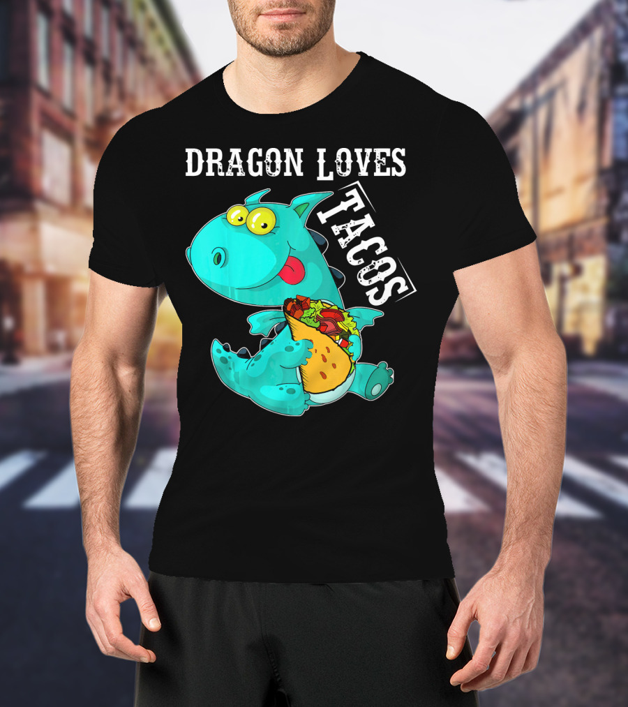 Dragon Loves Tacos Cinco De Mayo Taco T-Shirt