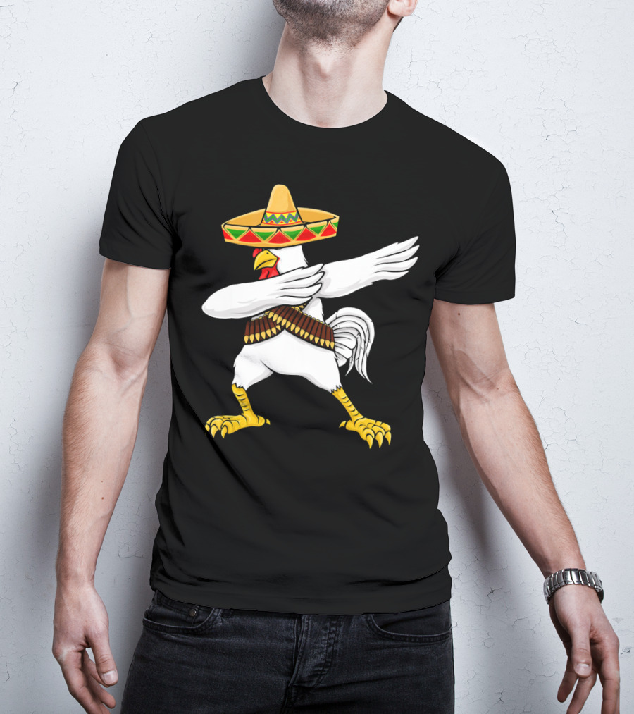 Cinco De Mayo Chicken Sombrero Dabbing Dab T-Shirt