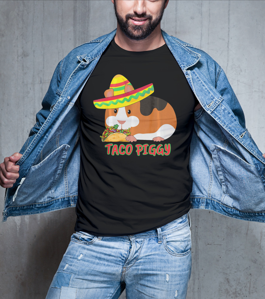 Cinco De Mayo Taco Piggy Guinea Pig With Sombrero T-Shirt