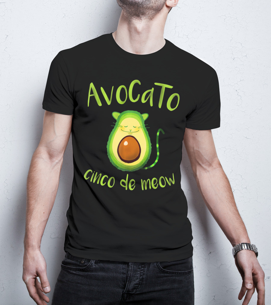 Avocato Cinco De Meow Avocado Cat Fusion T-Shirt