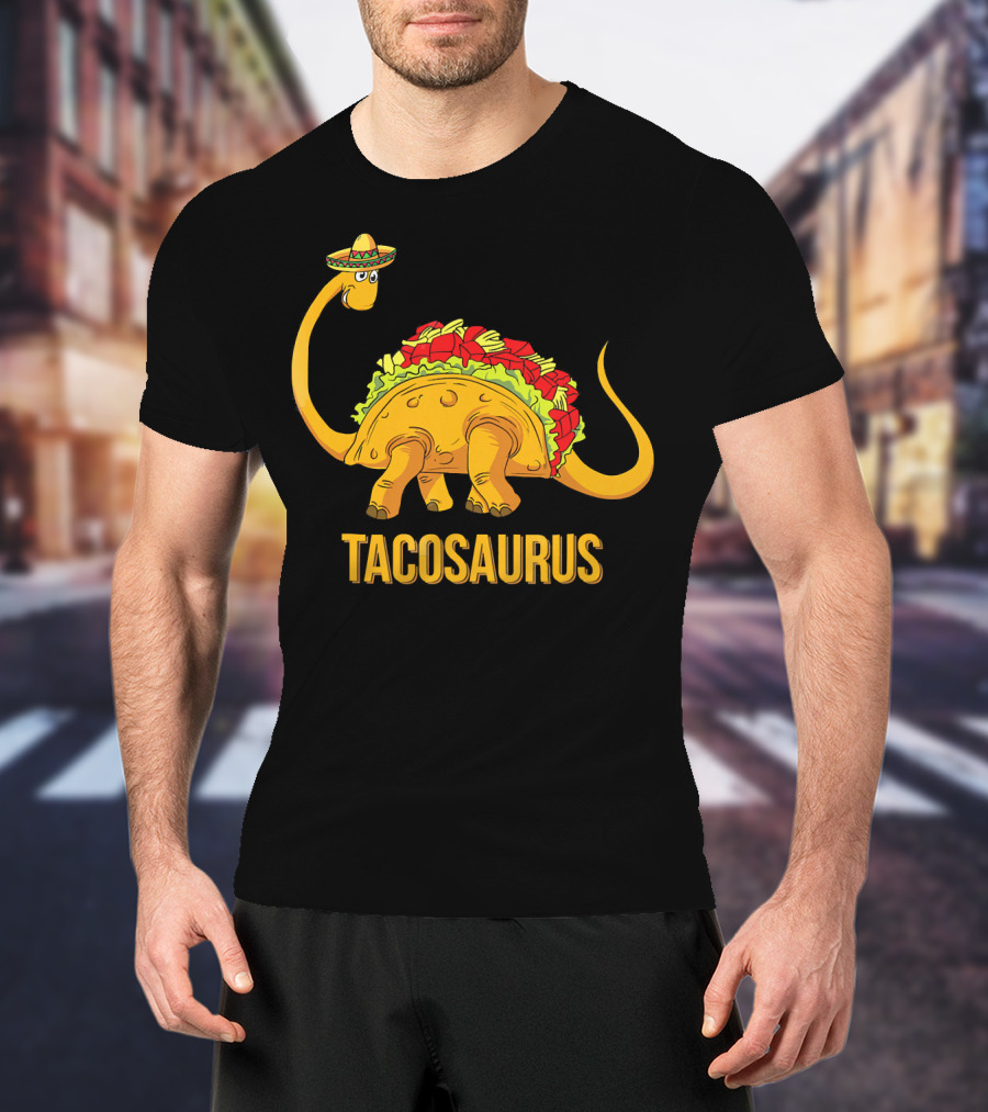 Tacosaurus Funny Cinco De Mayo Dinosaur Sombrero Tac T-Shirt