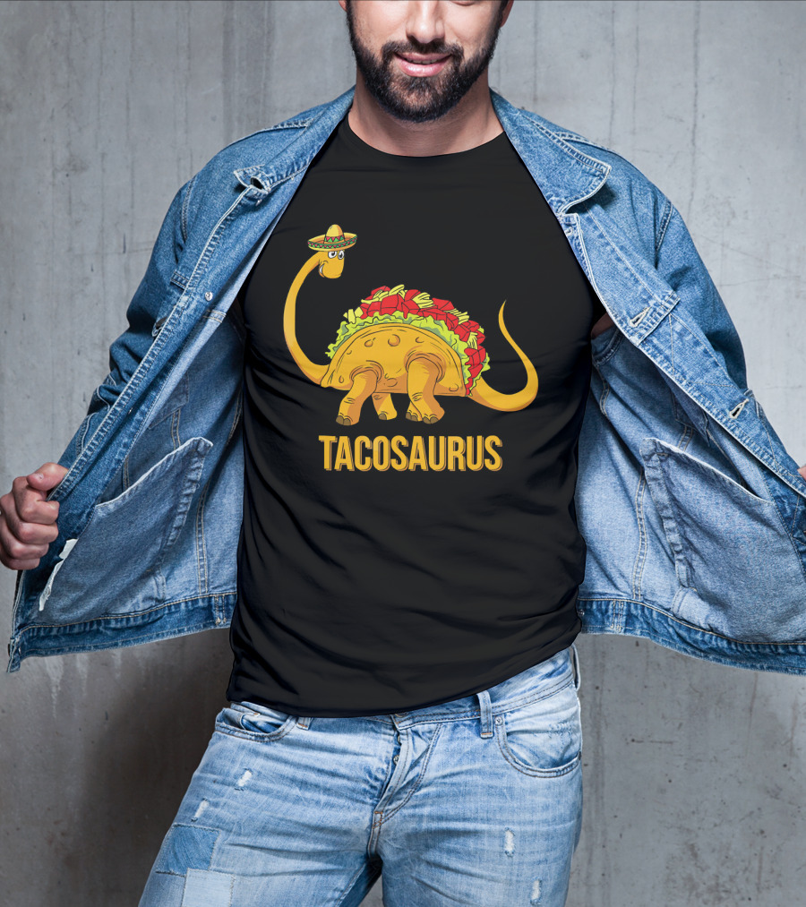 Tacosaurus Funny Cinco De Mayo Dinosaur Sombrero Tac T-Shirt