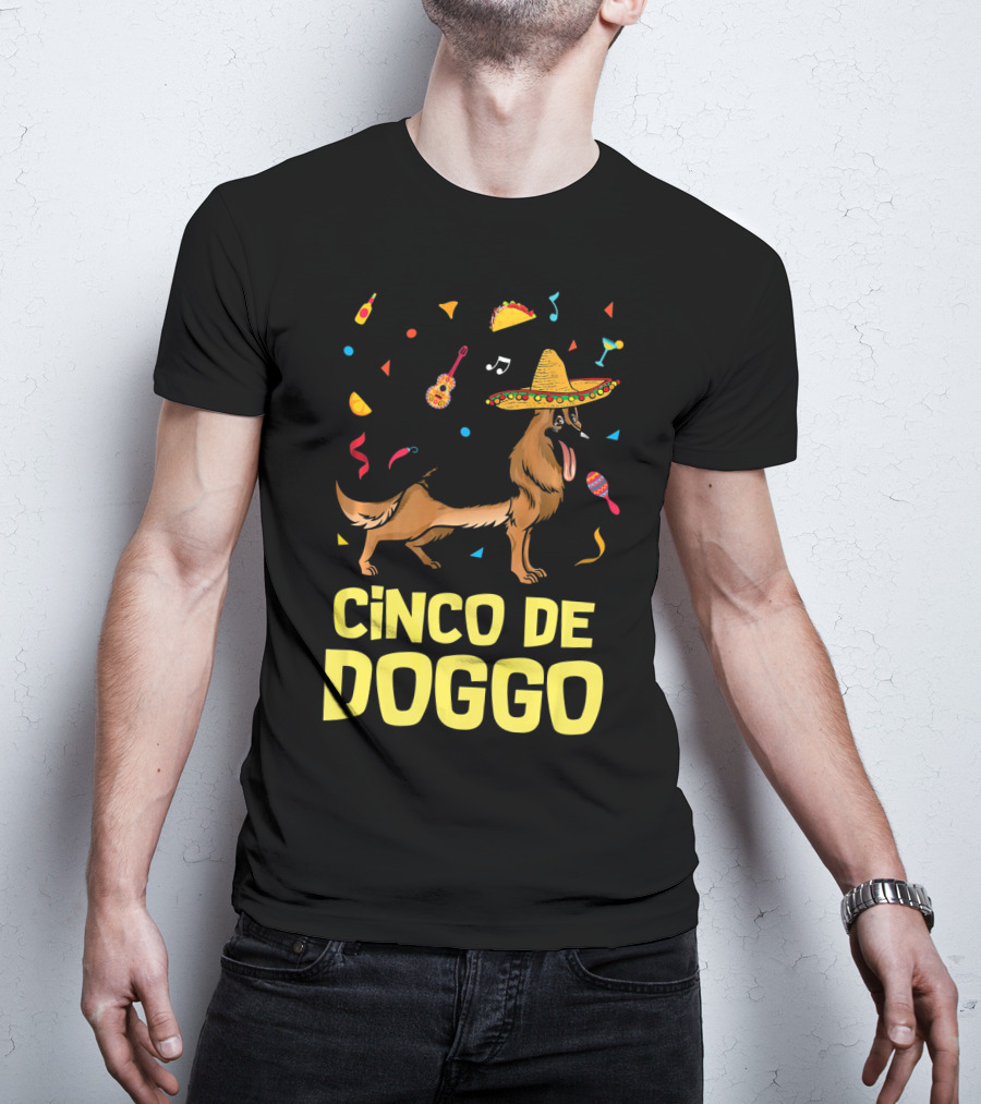 Cinco De Doggo Taco Sombrero German Shepherd T-Shirt