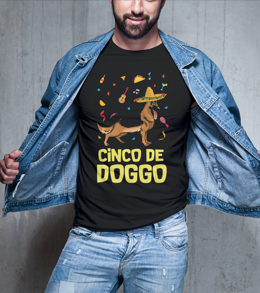 Cinco De Doggo Taco Sombrero German Shepherd T-Shirt