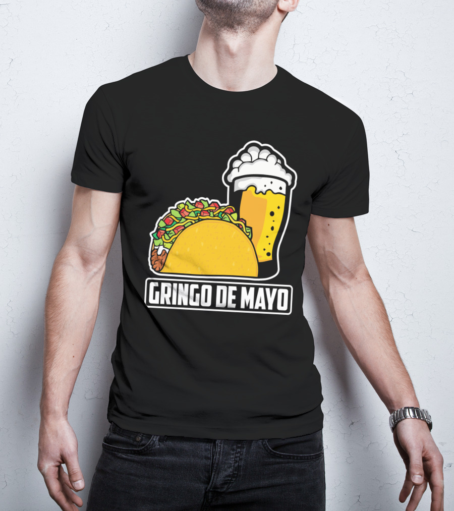 Gringo De Mayo Taco Beer Pun Cinco De Mayo T-Shirt