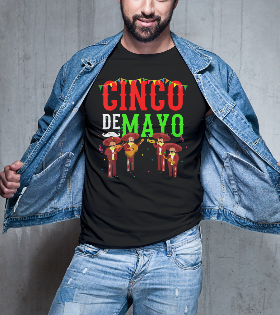 Cinco De Mayo Mariachi Men Mexico T-Shirt