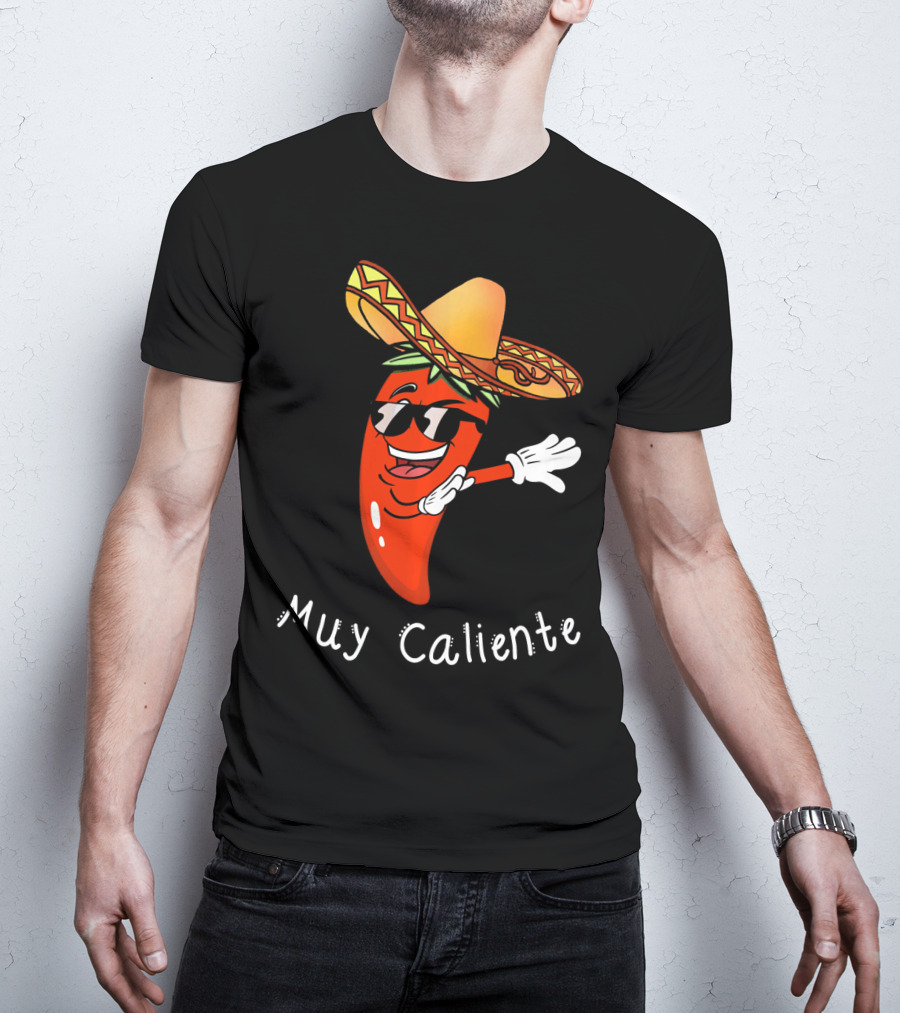 Muy Caliente Dabbing Jalapeno Cinco De Mayo T-Shirt