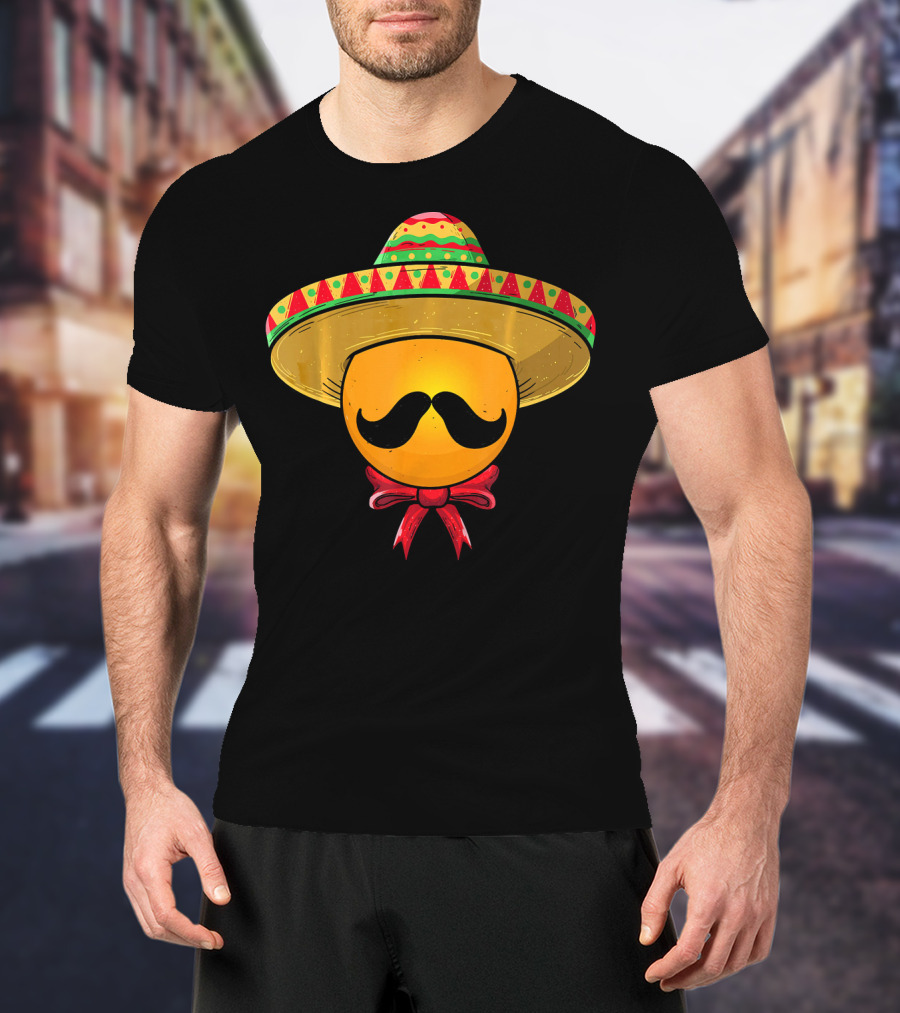Cinco De Mayo Mexican Sombrero Ping Pong Mustache T-Shirt