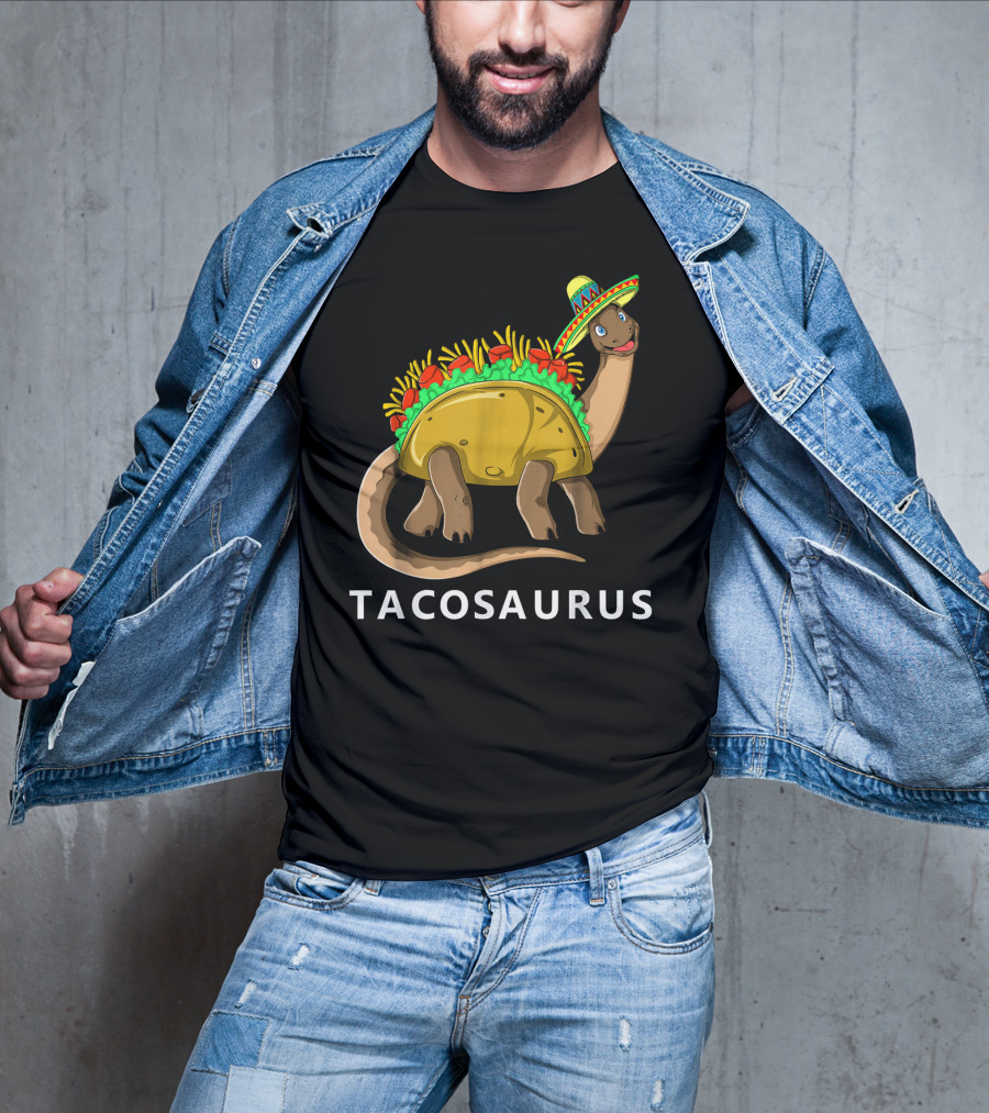 Tacosaurus Cool Dino Taco Sombrero Fiesta Cinco T-Shirt