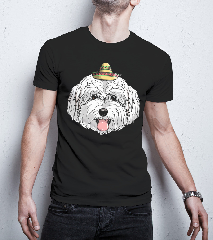Maltipoo Dog Sombrero Fiesta Cinco De Mayo T-Shirt