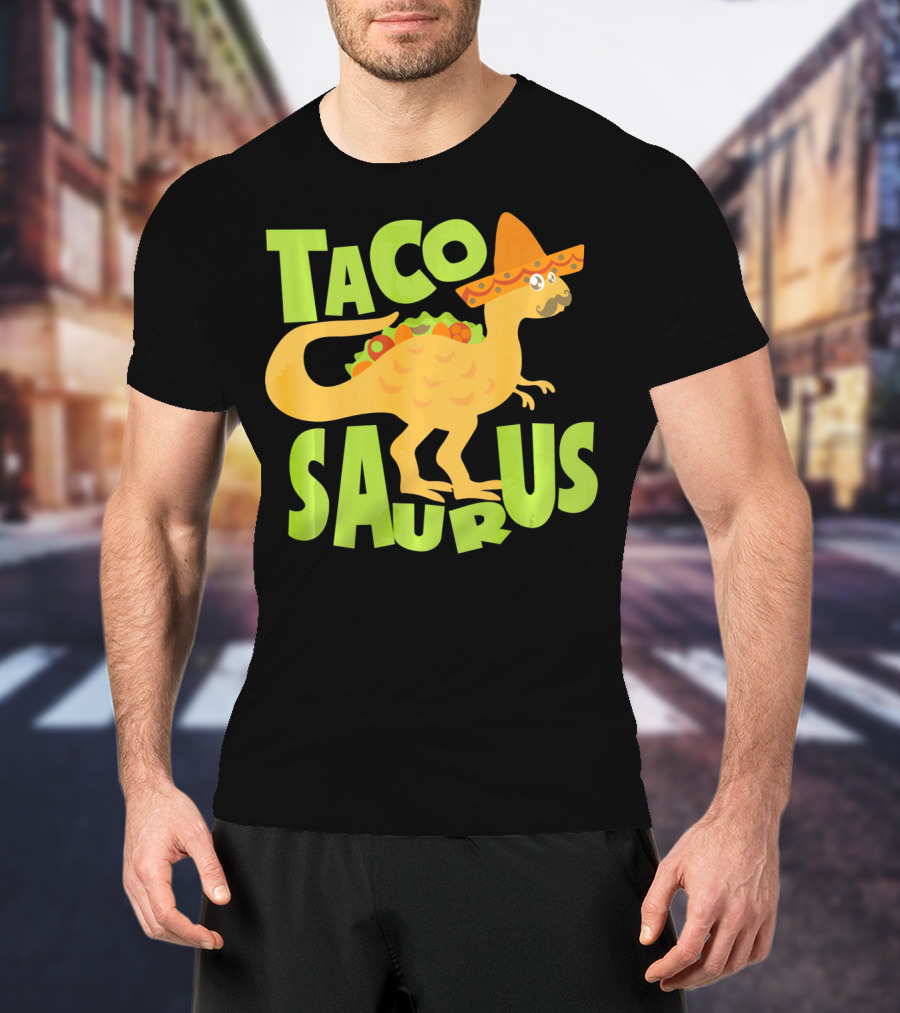 Cinco De Mayo Taco Tacosa Dinosaur Tacosaurus Sombrero T-Shirt