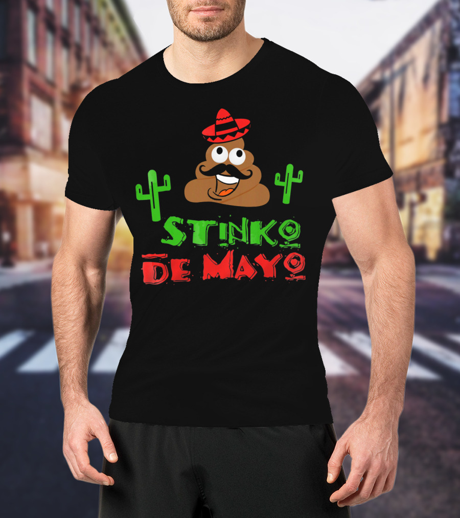 Stinko De Mayo Emoji Cactus Fun T-Shirt