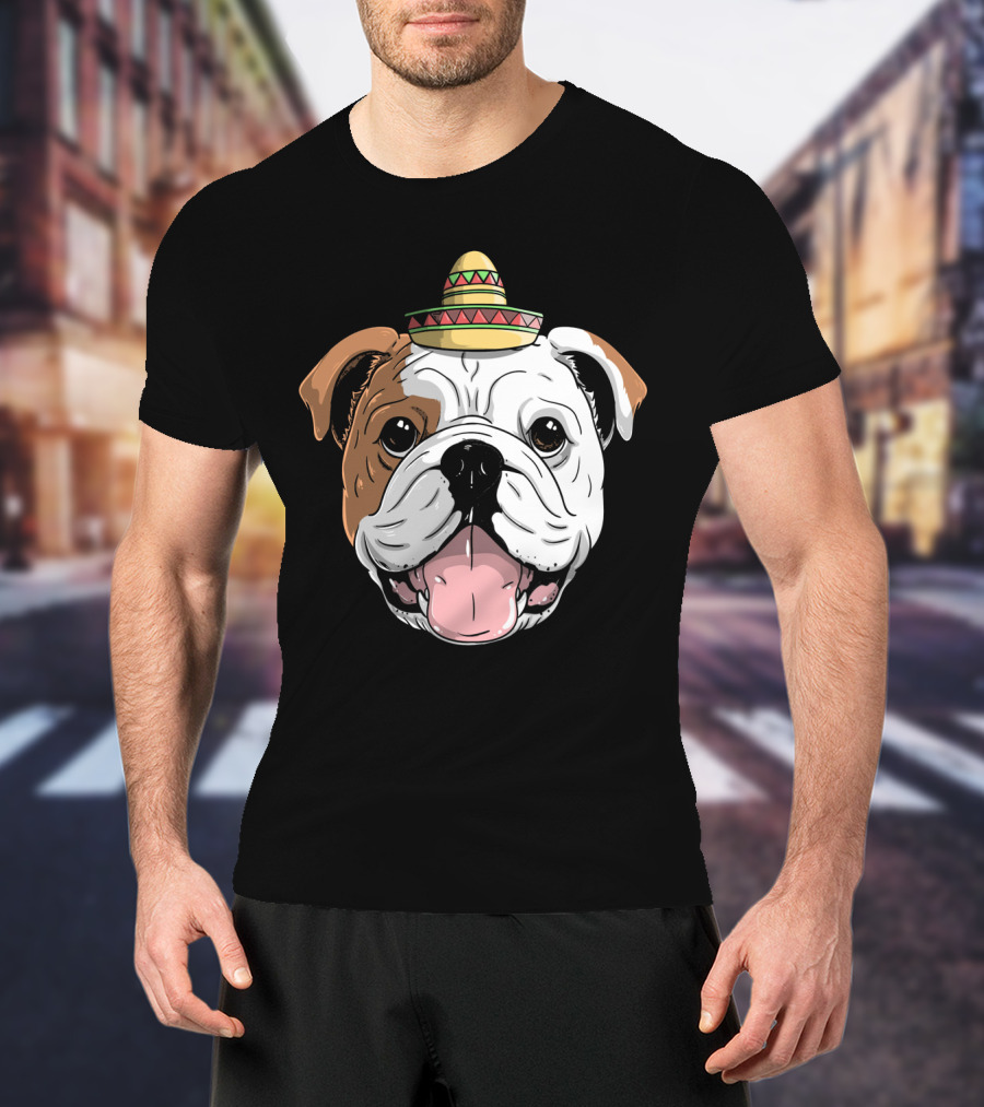 Boxer Dog Sombrero Cinco De Mayo Fiesta Fun T-Shirt