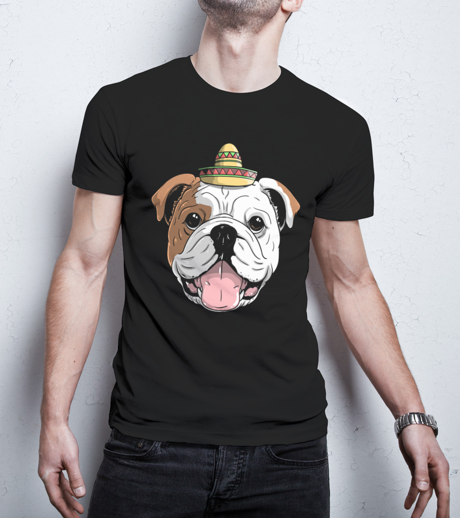 Boxer Dog Sombrero Cinco De Mayo Fiesta Fun T-Shirt