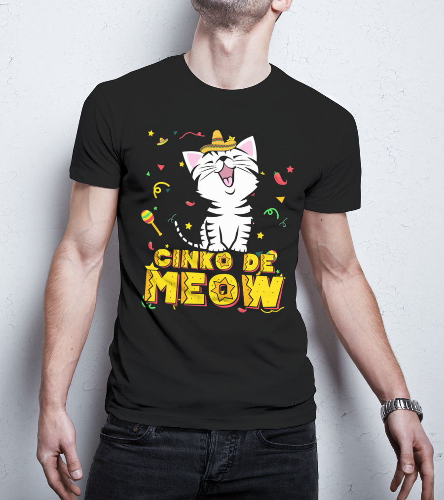 Cinco De Meow Cat Sombrero T-Shirt