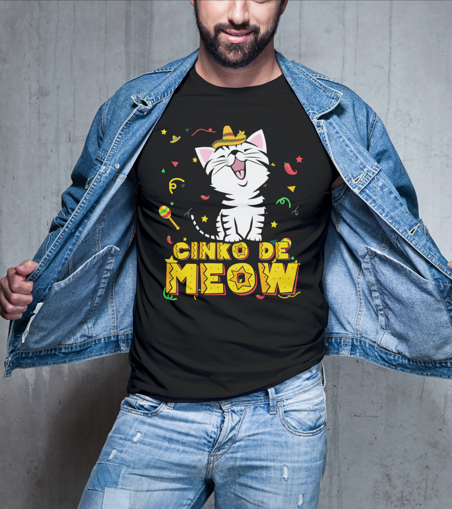 Cinco De Meow Cat Sombrero T-Shirt