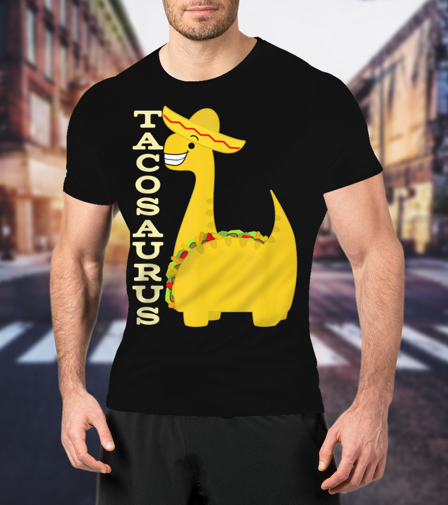 Cinco De Mayo Tacosaurus Dinosaur With Sombrero T-Shirt