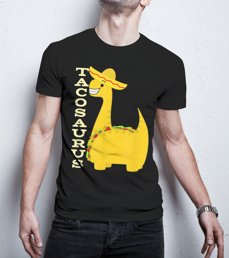 Cinco De Mayo Tacosaurus Dinosaur With Sombrero T-Shirt