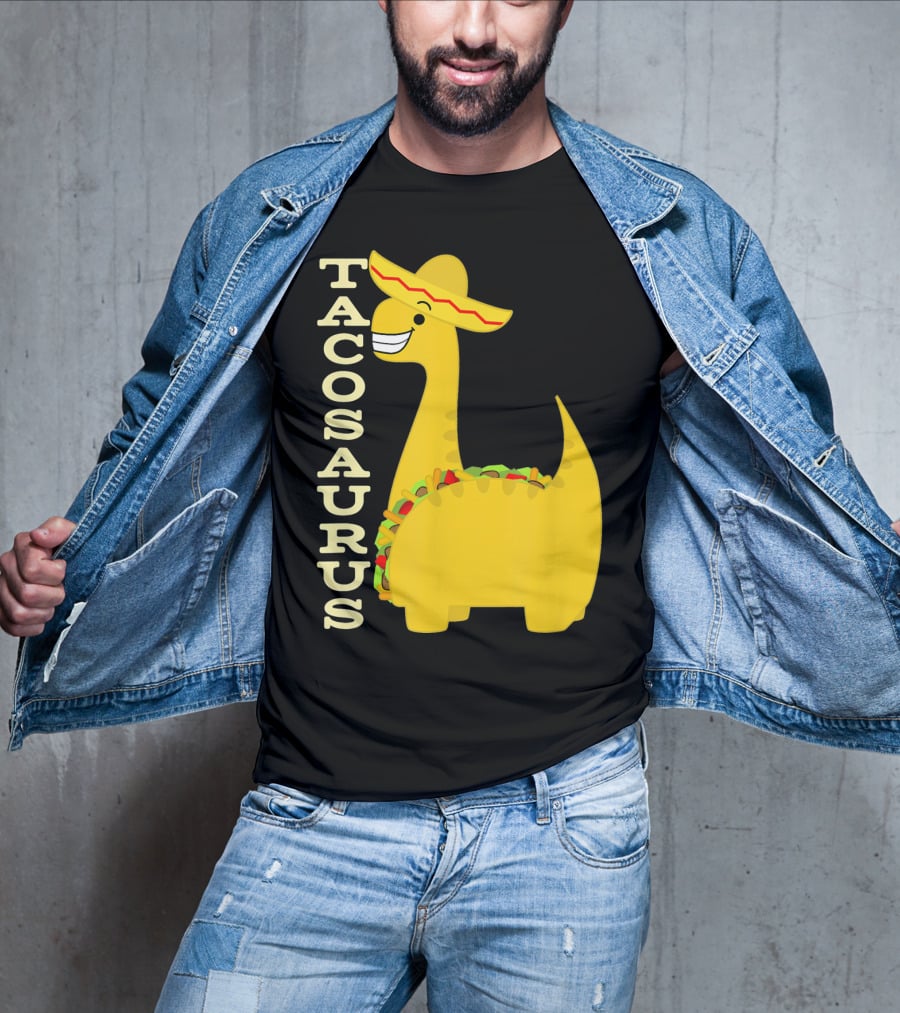 Cinco De Mayo Tacosaurus Dinosaur With Sombrero T-Shirt