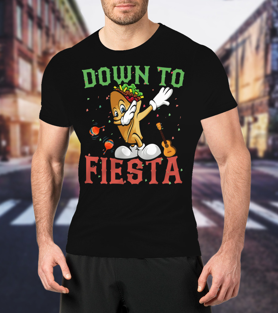 Down To Fiesta Dabbing Burrito Funny Cinco De Mayo T-Shirt