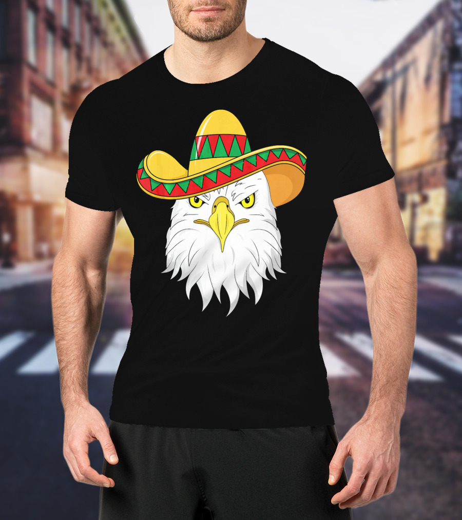 Cinco De Mayo Eagle With Sombrero America Kids T-Shirt