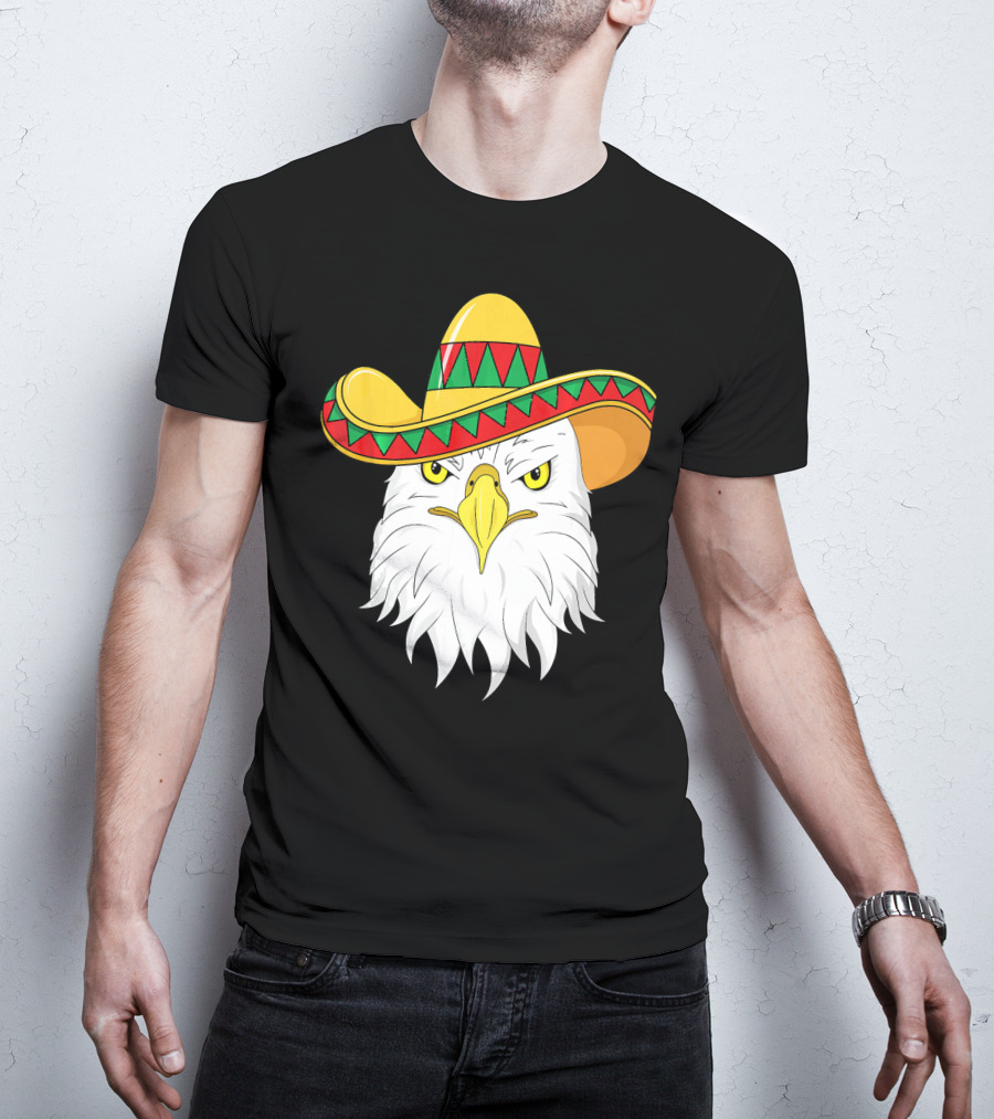 Cinco De Mayo Eagle With Sombrero America Kids T-Shirt