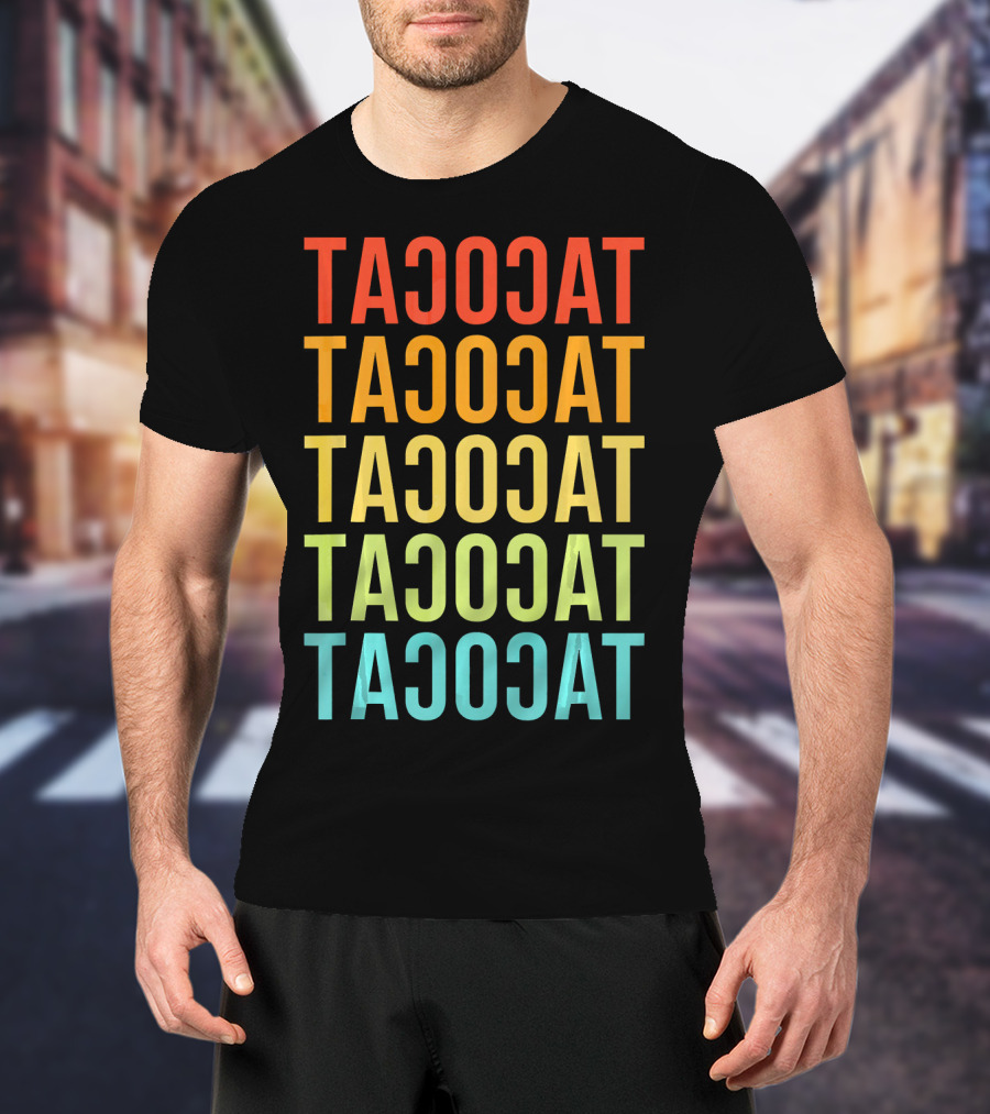 Tacocat Tacocat Tacocat Tacocat Tacocat Spelled Backwards Vintage Taco T-Shirt