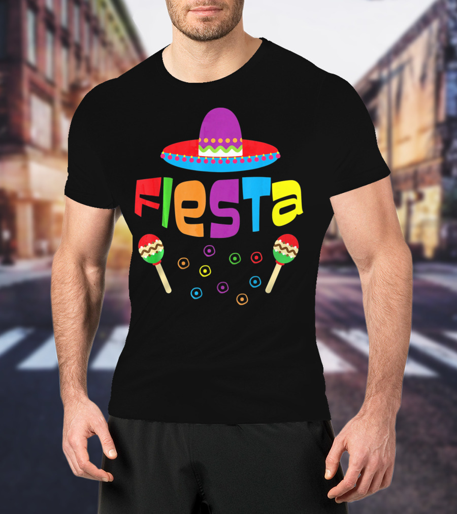 Fiesta Sombrero And Maracas T-Shirt