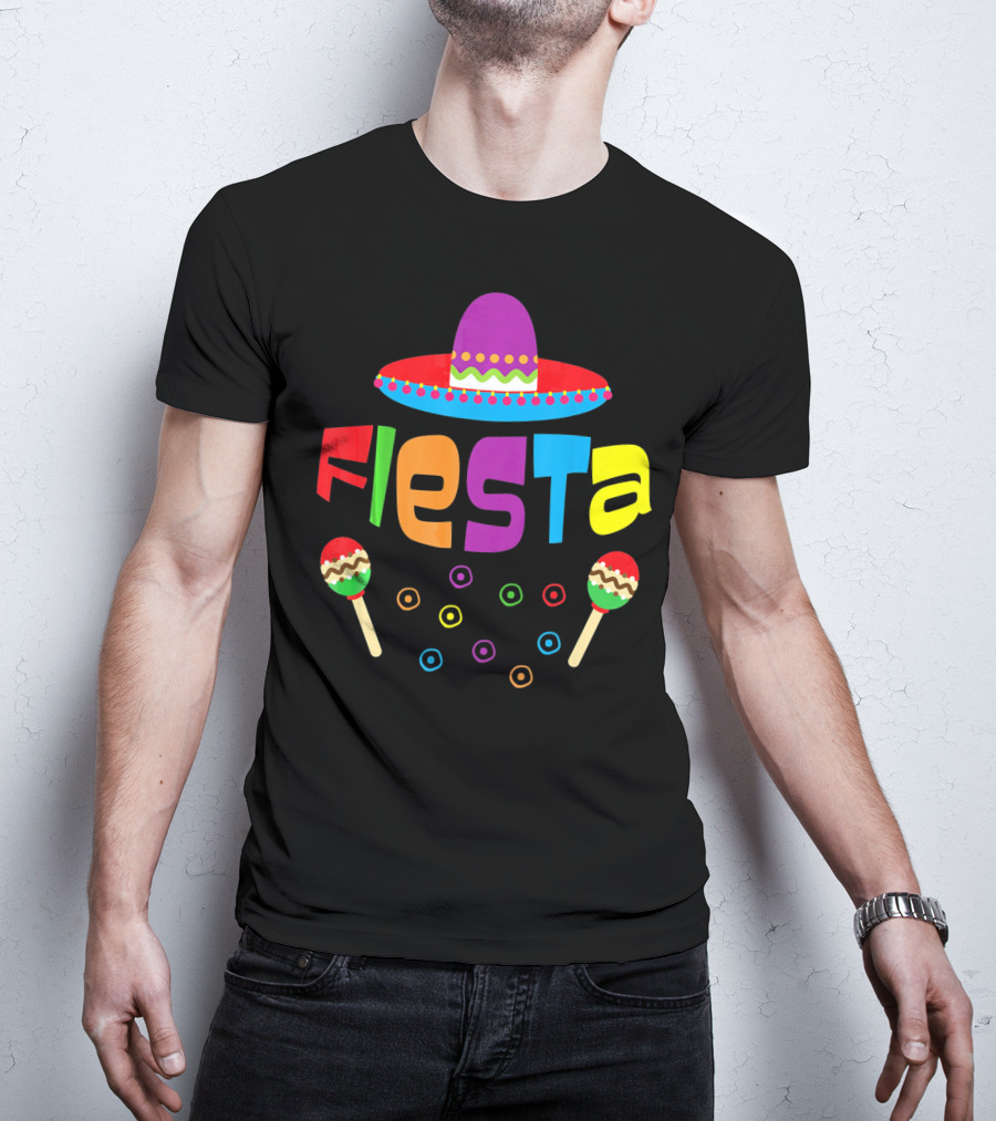 Fiesta Sombrero And Maracas T-Shirt