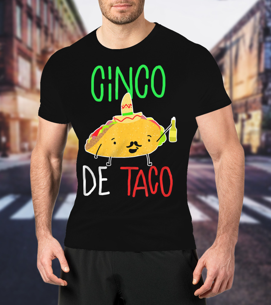 Cinco De Taco Cute Cinco De Mayo Taco Sombrero Fiesta T-Shirt