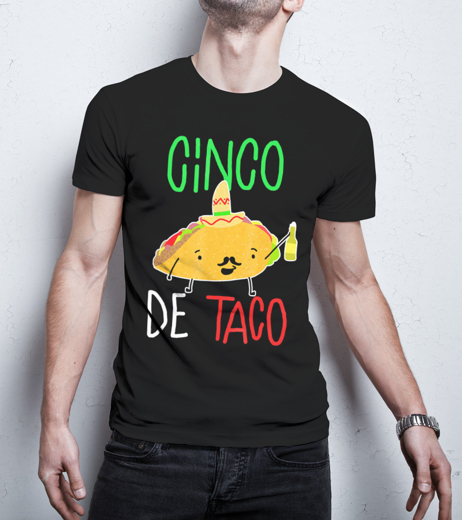 Cinco De Taco Cute Cinco De Mayo Taco Sombrero Fiesta T-Shirt