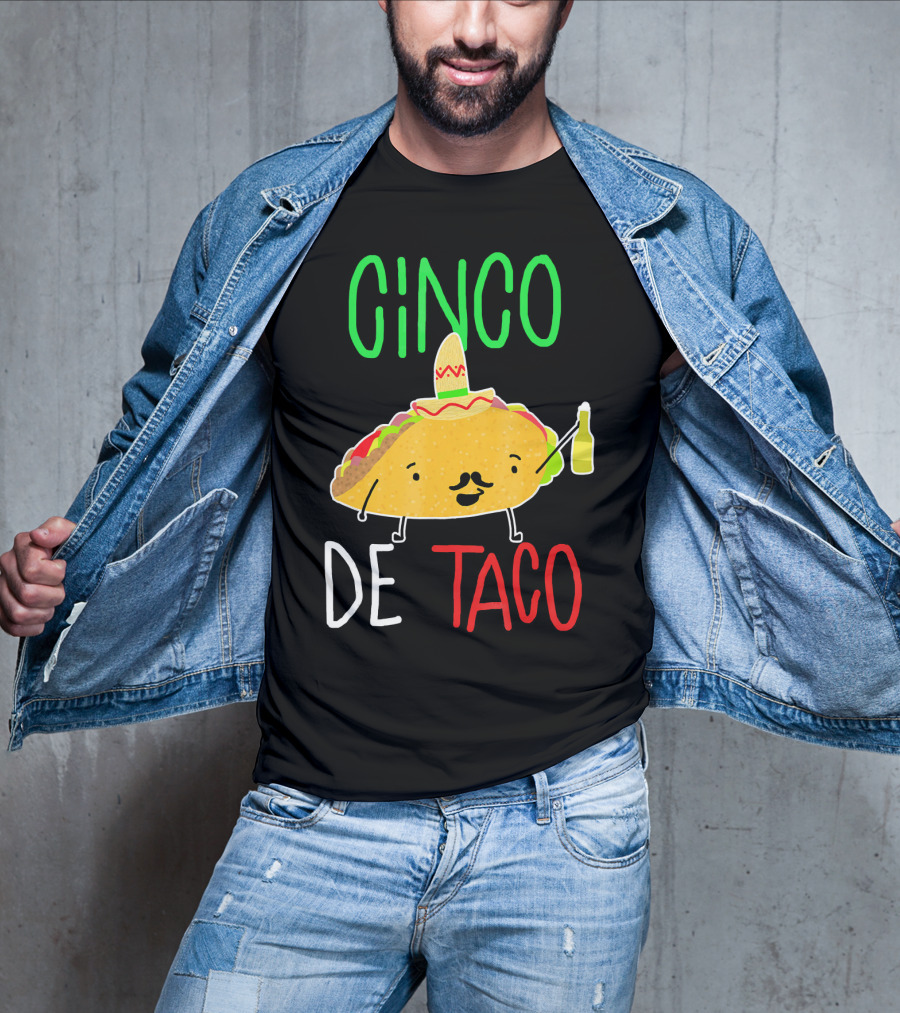 Cinco De Taco Cute Cinco De Mayo Taco Sombrero Fiesta T-Shirt