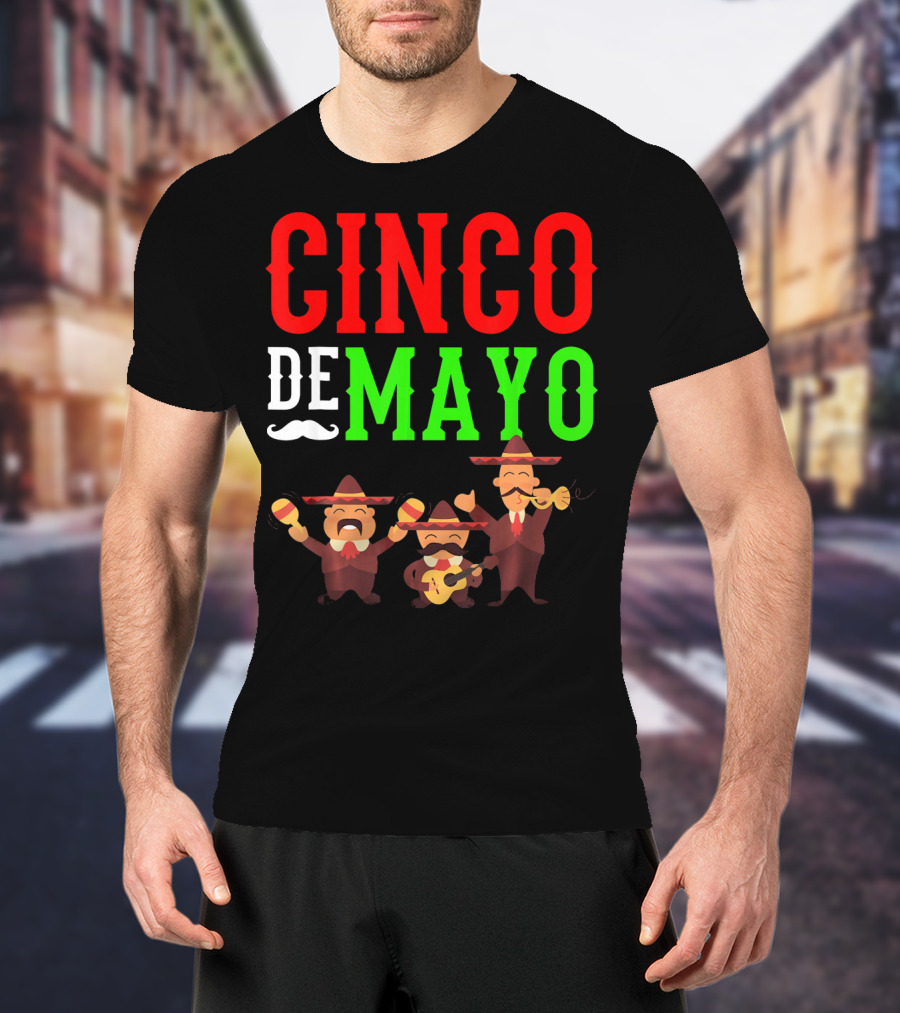 Cinco De Mayo Mariachi Musical Instruments T-Shirt