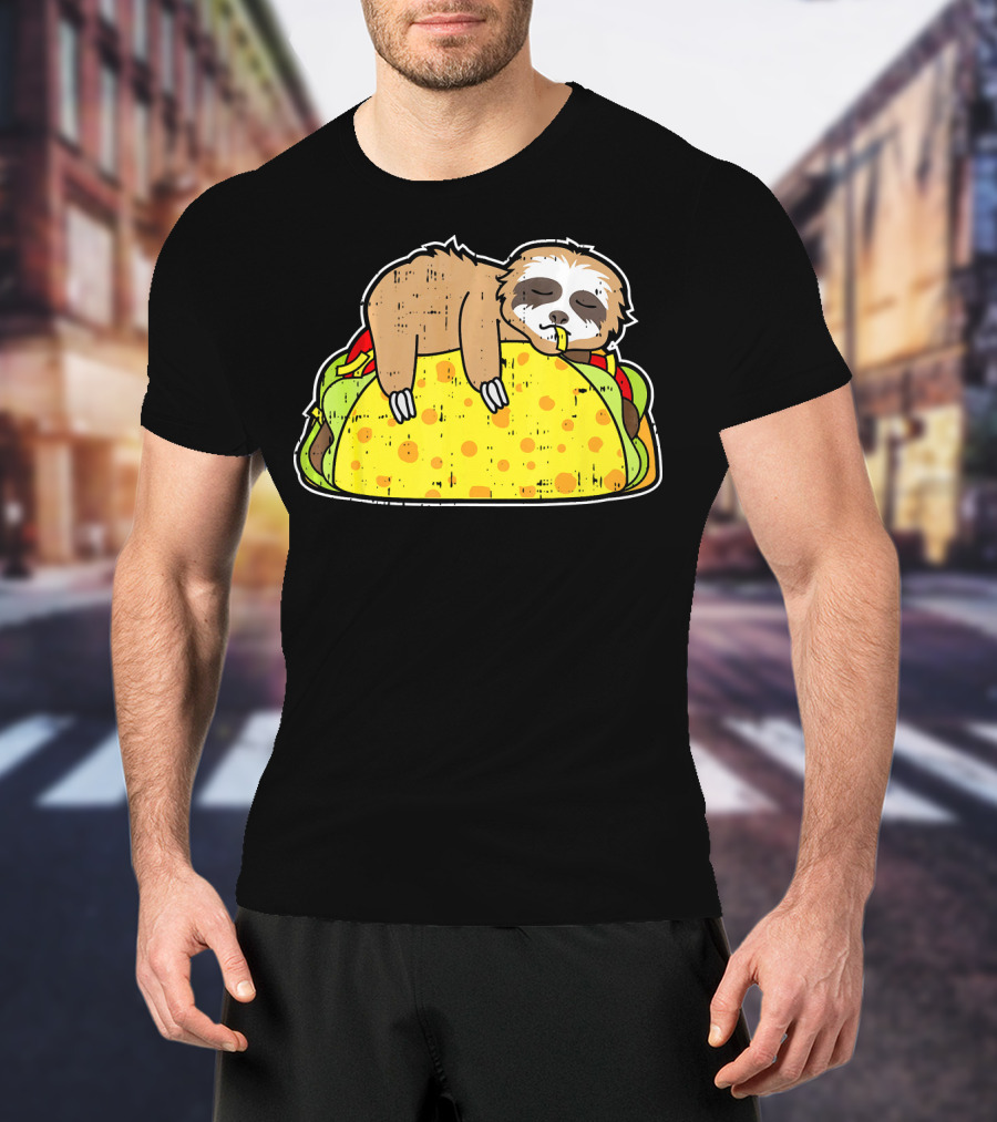 Funny Sloth Taco Cinco De Mayo Tuesday T-Shirt