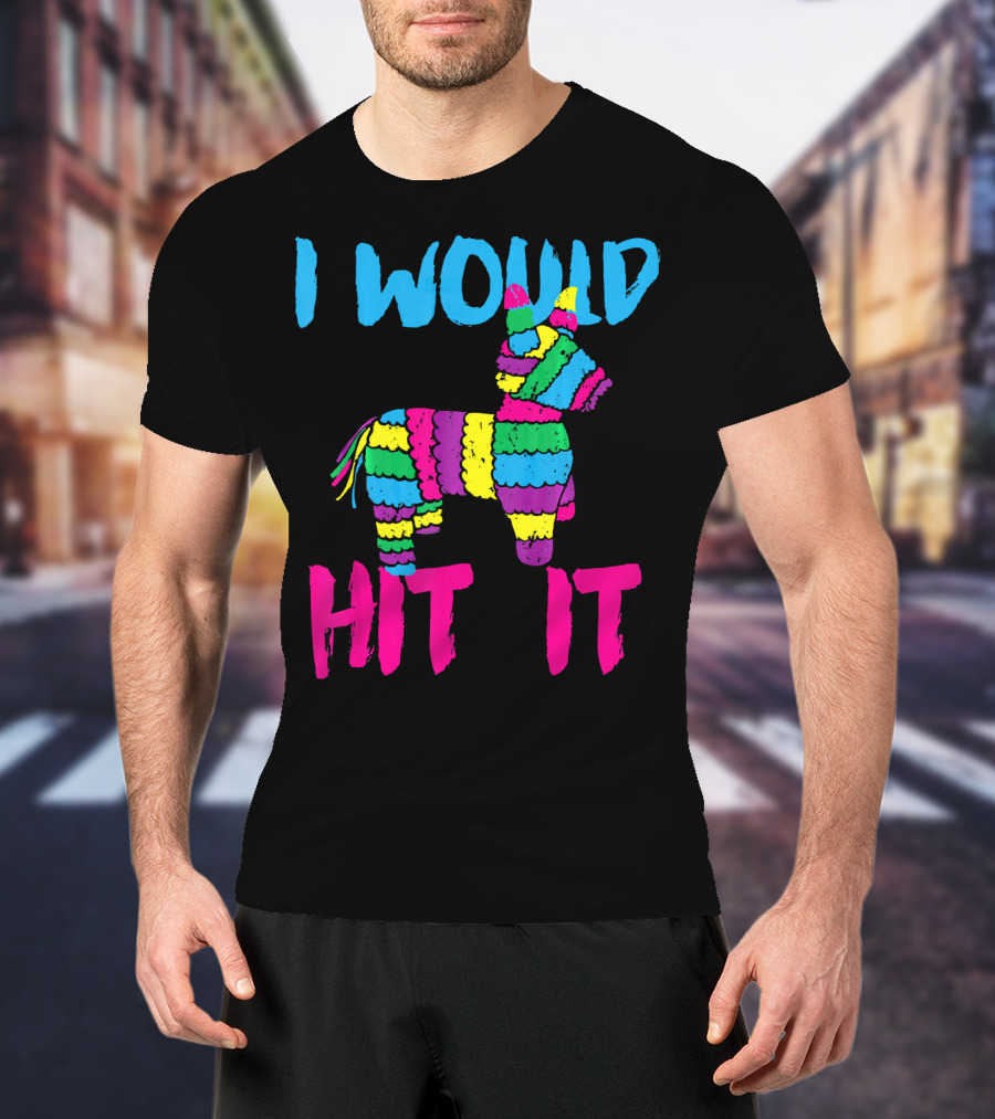 I Would Hit It Colorful Cinco De Mayo Piñata T-Shirt