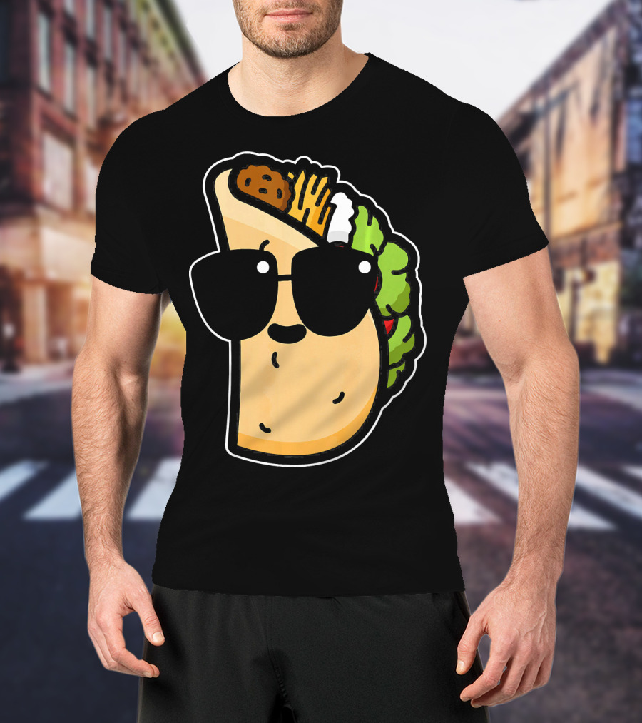 Cool Taco With Sunglasses Funny Cinco De Mayo Food Humor T-Shirt
