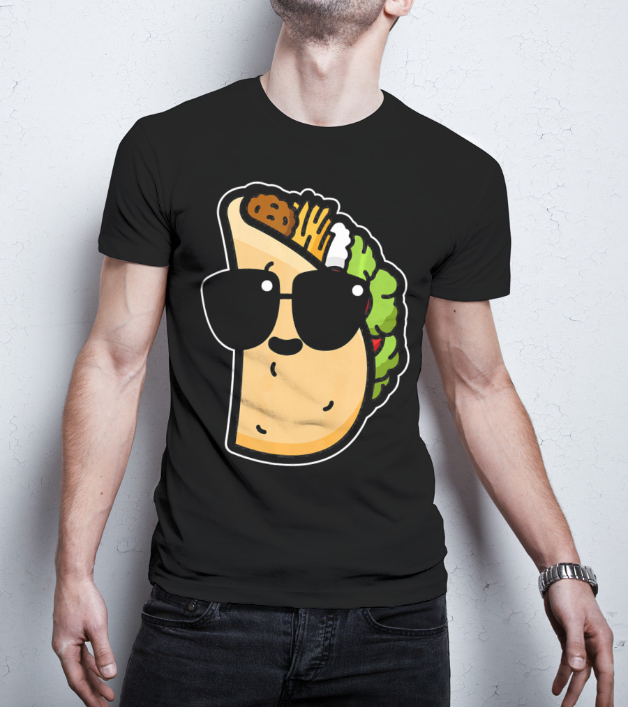 Cool Taco With Sunglasses Funny Cinco De Mayo Food Humor T-Shirt