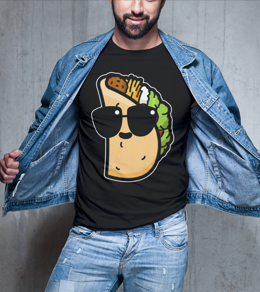 Cool Taco With Sunglasses Funny Cinco De Mayo Food Humor T-Shirt