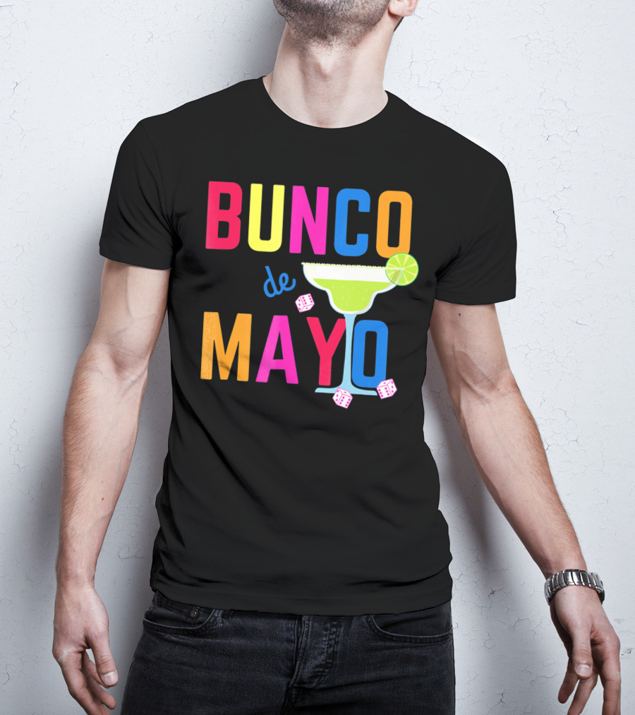 Bunco De Mayo Margarita Dice Colorful T-Shirt