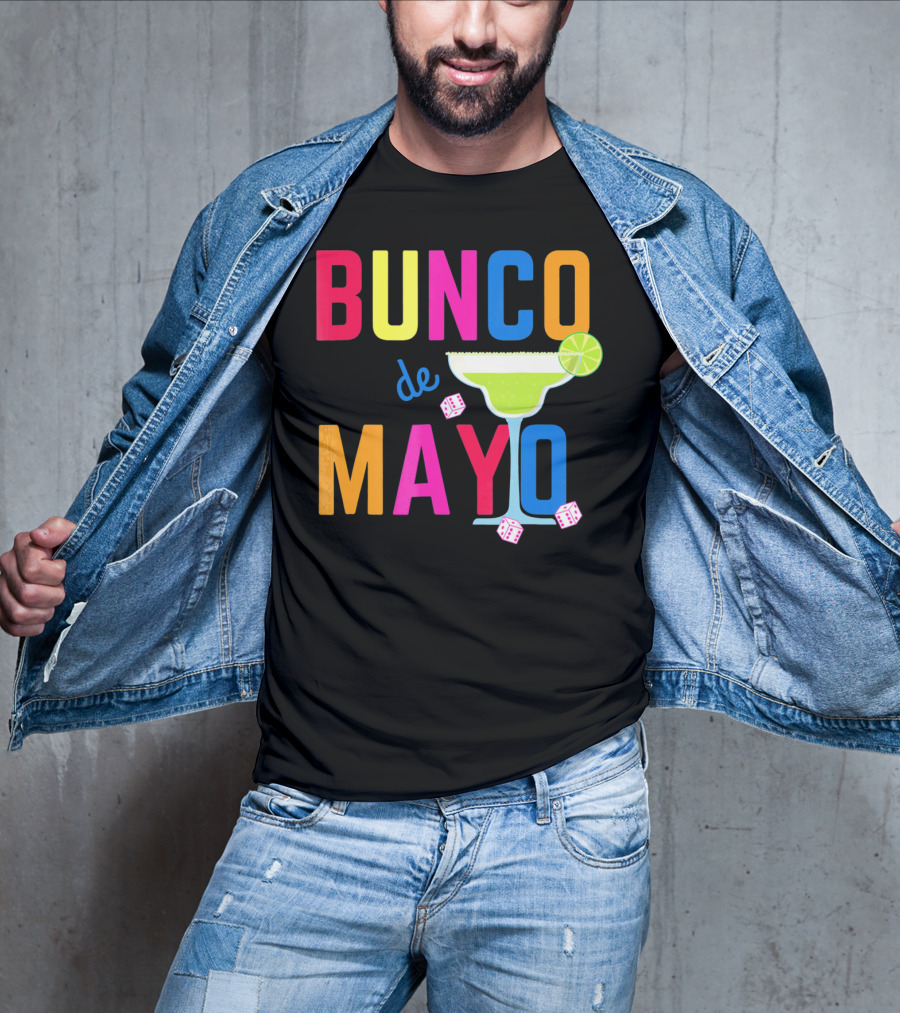 Bunco De Mayo Margarita Dice Colorful T-Shirt